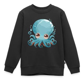 Kleiner Kraken - Kinder Premium Organic Sweatshirt - Schwarz - Vorne - AI Model Kid Female (0cm)