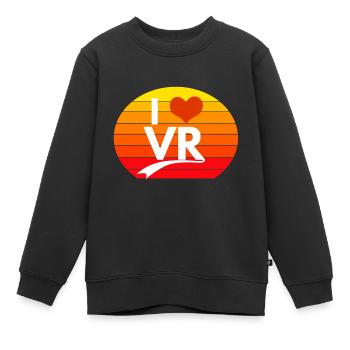 I Love Vr Sunset - Kinder Premium Organic Sweatshirt - Schwarz - Vorne - AI Model Kid Female (0cm)