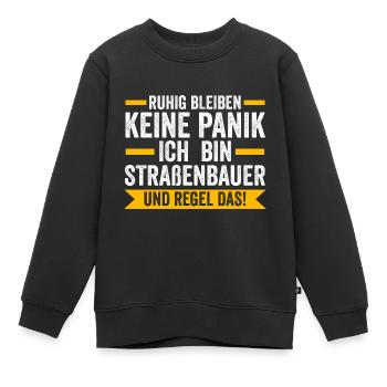 Straßenbauer Job Asphaltbauer Geschenk - Kinder Premium Organic Sweatshirt - Schwarz - Vorne - AI Model Kid Female (0cm)