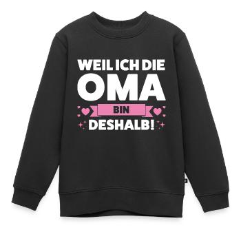 Oma Großmutter Omi Geschenk - Kinder Premium Organic Sweatshirt - Schwarz - Vorne - AI Model Kid Female (0cm)