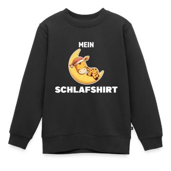 Schlafshirt Giraffe Schlafanzug Geschenk - Kinder Premium Organic Sweatshirt - Schwarz - Vorne - AI Model Kid Female (0cm)
