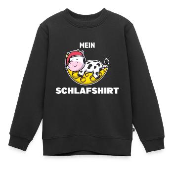 Schlafshirt Kuh Schlafanzug Geschenk - Kinder Premium Organic Sweatshirt - Schwarz - Vorne - AI Model Kid Female (0cm)