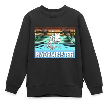 sommer bademeister - Kinder Premium Organic Sweatshirt - Schwarz - Vorne - AI Model Kid Female (0cm)