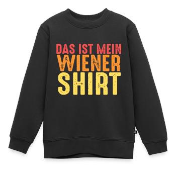 Schnitzel Wiener Wiener Schnitzel Geschenk - Kinder Premium Organic Sweatshirt - Schwarz - Vorne - AI Model Kid Female (0cm)