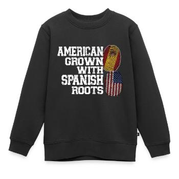 Spanisch Spanien Spanische Wurzeln Geschenk - Kinder Premium Organic Sweatshirt - Schwarz - Vorne - AI Model Kid Female (0cm)
