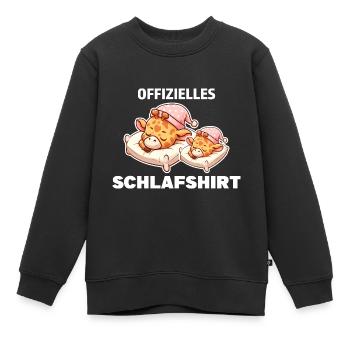 Schlafshirt Giraffe Schlafanzug Geschenk - Kinder Premium Organic Sweatshirt - Schwarz - Vorne - AI Model Kid Female (0cm)
