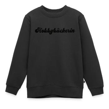 Hobbybäckerin Hobby Backen Konditorin Bäckerin - Kinder Premium Organic Sweatshirt - Schwarz - Vorne - AI Model Kid Female (0cm)