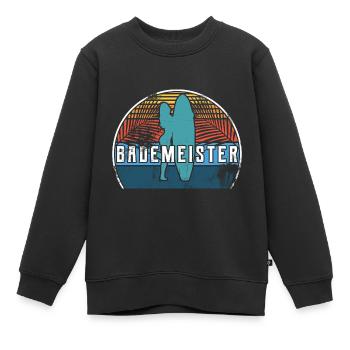 bademeister sommer - Kinder Premium Organic Sweatshirt - Schwarz - Vorne - AI Model Kid Female (0cm)