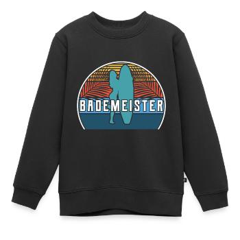 bademeister - Kinder Premium Organic Sweatshirt - Schwarz - Vorne - AI Model Kid Female (0cm)