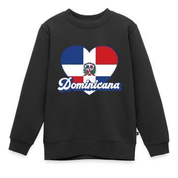 Dominikanische Republik - Kinder Premium Organic Sweatshirt - Schwarz - Vorne - AI Model Kid Female (0cm)