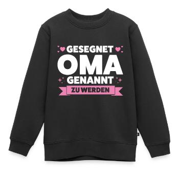 Oma Großmutter Omi Geschenk - Kinder Premium Organic Sweatshirt - Schwarz - Vorne - AI Model Kid Female (0cm)