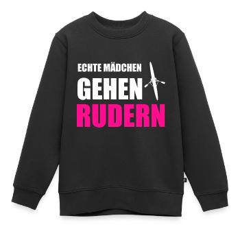 Rudern Mädchen Ruderer Ruder Geschenk - Kinder Premium Organic Sweatshirt - Schwarz - Vorne - AI Model Kid Female (0cm)