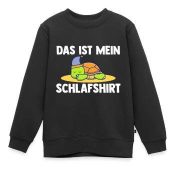 Schlafshirt Schildkröte Schlafanzug Geschenk - Kinder Premium Organic Sweatshirt - Schwarz - Vorne - AI Model Kid Female (0cm)