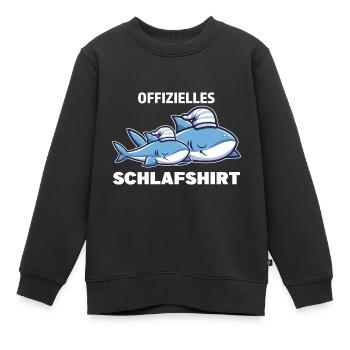 Schlafanzug Hai Haie Geschenk - Kinder Premium Organic Sweatshirt - Schwarz - Vorne - AI Model Kid Female (0cm)