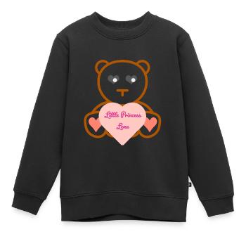 Kleine Prinzessin Lena - Kinder Premium Organic Sweatshirt - Schwarz - Vorne - AI Model Kid Female (0cm)