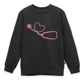 Médecin médecin médecin assistant médecin infirmier - Sweat Premium enfant bio - noir - Devant - AI Model Kid Female (0cm)