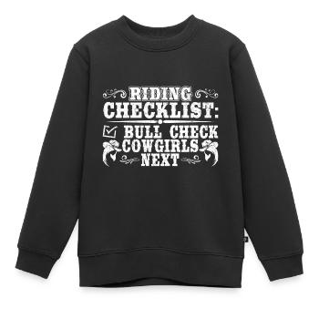 Rodeo Clown - Kinder Premium Organic Sweatshirt - Schwarz - Vorne - AI Model Kid Female (0cm)
