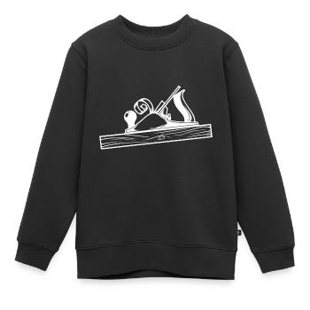 Schreiner Werkzeug Hobel Design - Kinder Premium Organic Sweatshirt - Schwarz - Vorne - AI Model Kid Female (0cm)