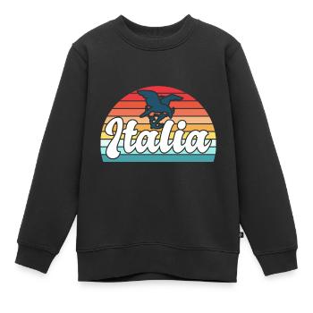sommer italia - Kinder Premium Organic Sweatshirt - Schwarz - Vorne - AI Model Kid Female (0cm)