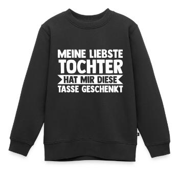 Tochter Familie Töchter Geschenk - Kinder Premium Organic Sweatshirt - Schwarz - Vorne - AI Model Kid Female (0cm)