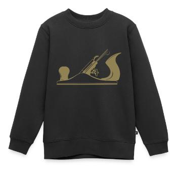 Schreiner Werkzeug Hobel Design - Kinder Premium Organic Sweatshirt - Schwarz - Vorne - AI Model Kid Female (0cm)