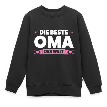 Oma Großmutter Omi Geschenk - Kinder Premium Organic Sweatshirt - Schwarz - Vorne - AI Model Kid Female (0cm)