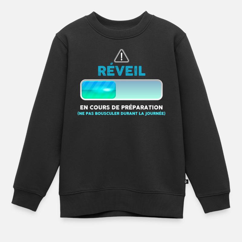 Réveil en cours de préparation - Sweat Premium enfant bio - noir