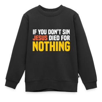 Atheist - Kinder Premium Organic Sweatshirt - Schwarz - Vorne - AI Model Kid Female (0cm)