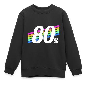 graphique néon - Sweat Premium enfant bio - noir - Devant - AI Model Kid Female (0cm)