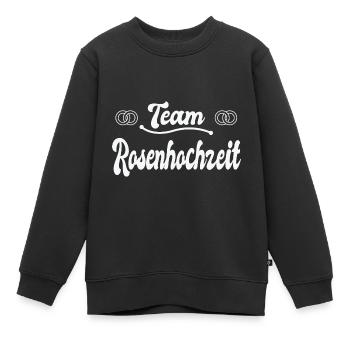 10. Hochzeitstag Ehe 10 Jahre Ehe Geschenk - Kinder Premium Organic Sweatshirt - Schwarz - Vorne - AI Model Kid Female (0cm)