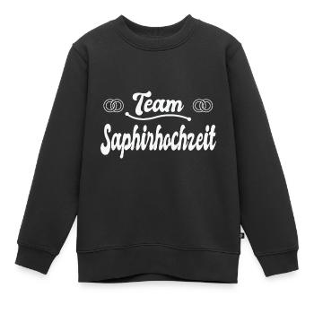 16. Hochzeitstag Ehe 16 Jahre Ehe Geschenk - Kinder Premium Organic Sweatshirt - Schwarz - Vorne - AI Model Kid Female (0cm)