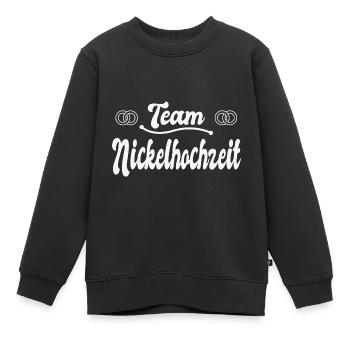 12. Hochzeitstag Ehe 12 Jahre Ehe Geschenk - Kinder Premium Organic Sweatshirt - Schwarz - Vorne - AI Model Kid Female (0cm)
