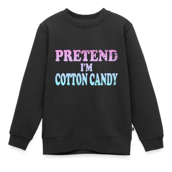 Pretend I'm Cotton Candy - Kids Premium Organic Sweatshirt - black - Front - AI Model Kid Female (0cm)