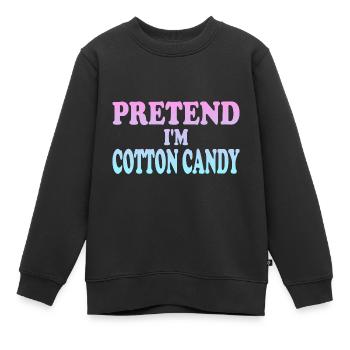 Pretend I'm Cotton Candy - Kids Premium Organic Sweatshirt - black - Front - AI Model Kid Female (0cm)