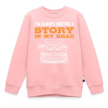 Autor - Kinder Premium Organic Sweatshirt - Rosa - Vorne - AI Model Kid Female (0cm)