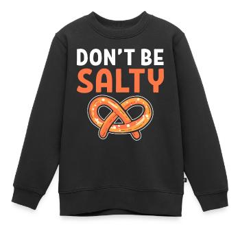 Brezel - Kinder Premium Organic Sweatshirt - Schwarz - Vorne - AI Model Kid Female (0cm)