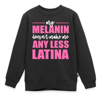 Afro Latina - Kinder Premium Organic Sweatshirt - Schwarz - Vorne - AI Model Kid Female (0cm)