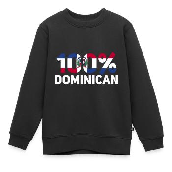 Dominikanische Republik - Kinder Premium Organic Sweatshirt - Schwarz - Vorne - AI Model Kid Female (0cm)