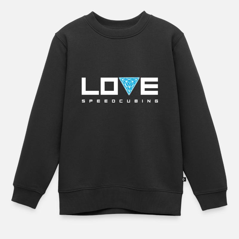 pyraminx love speedcubing - Sweat Premium enfant bio - noir