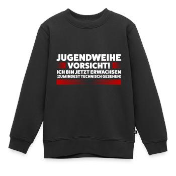 Jugendweihe Jugend Jugendliche Geschenk - Kinder Premium Organic Sweatshirt - Schwarz - Vorne - AI Model Kid Female (0cm)
