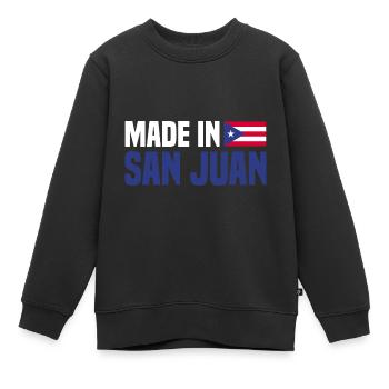 San Juan - Sweat Premium enfant bio - noir - Devant - AI Model Kid Female (0cm)