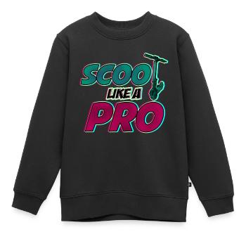 Scoot like a Pro! Cooles Geschenk für Stuntscooter - Kinder Premium Organic Sweatshirt - Schwarz - Vorne - AI Model Kid Female (0cm)