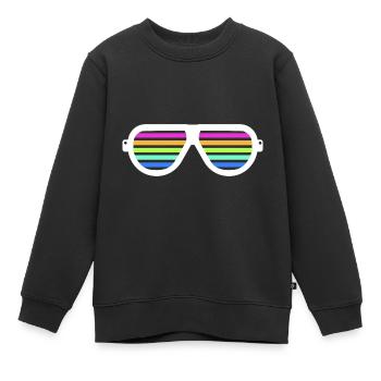 fête au néon - Sweat Premium enfant bio - noir - Devant - AI Model Kid Female (0cm)