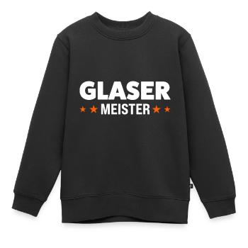 Glaser Meister Glaser Meister Geschenk - Kinder Premium Organic Sweatshirt - Schwarz - Vorne - AI Model Kid Female (0cm)