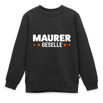 Maurer Geselle Maurer Geselle Geschenk - Kinder Premium Organic Sweatshirt - Schwarz - Vorne - AI Model Kid Female (0cm)