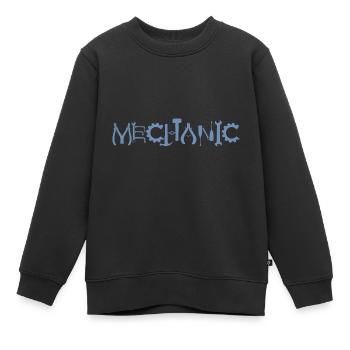 Mechaniker Zange Schlüssel Zahnrad Silhouette - Kinder Premium Organic Sweatshirt - Schwarz - Vorne - AI Model Kid Female (0cm)
