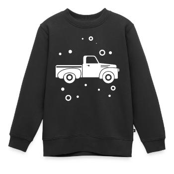 Pick Up - Auto Oldtimer Nostalgisch USA - Kinder Premium Organic Sweatshirt - Schwarz - Vorne - AI Model Kid Female (0cm)