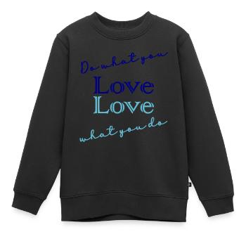 ZITAT, ZITATE, NACHRICHT, NACHRICHT, HUMOR - Kinder Premium Organic Sweatshirt - Schwarz - Vorne - AI Model Kid Female (0cm)
