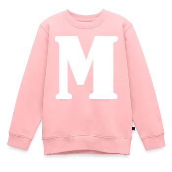 M - Kinder Premium Organic Sweatshirt - Rosa - Vorne - AI Model Kid Female (0cm)