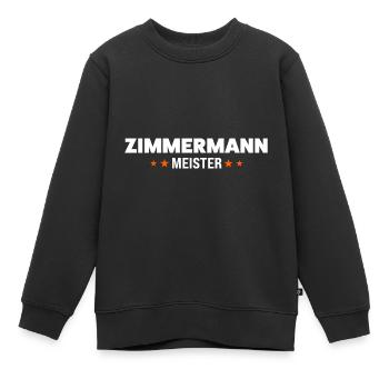 Zimmermann Meister Zimmermann Meister Geschenk - Kinder Premium Organic Sweatshirt - Schwarz - Vorne - AI Model Kid Female (0cm)